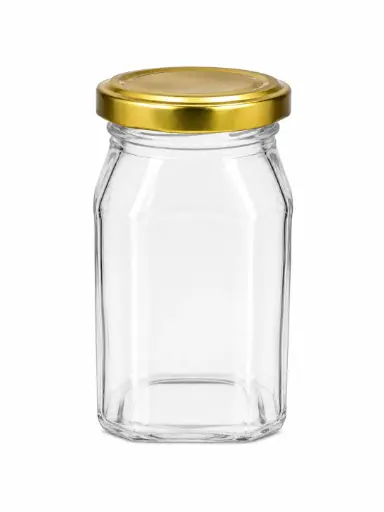 [RHD9502] Glass Jar 450ml Square with Lid - JAR116