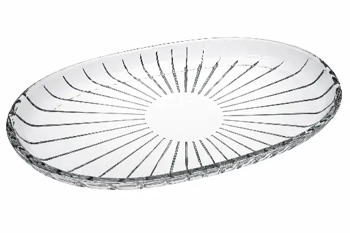 [RHD9523] Platter 278x163mm Oval Glass Elegant - 54783