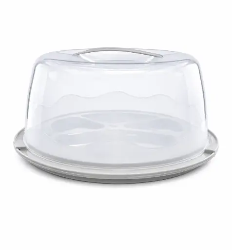 [RHD9604] Cake Carrier 30cm Round Plastic Base with Cover Assorted Colours - SC-304