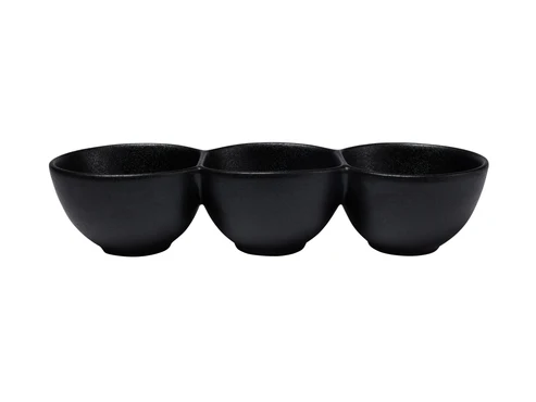 [RHD9672] Bowl 3 Division 30x11x6.5cm Black Caviar - Maxwell & Williams AX0769