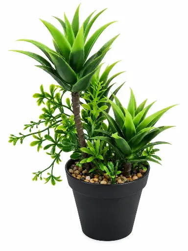 [RHD9866] Artificial Succulent 28cm Agave Succulent Potted - YSD-4774