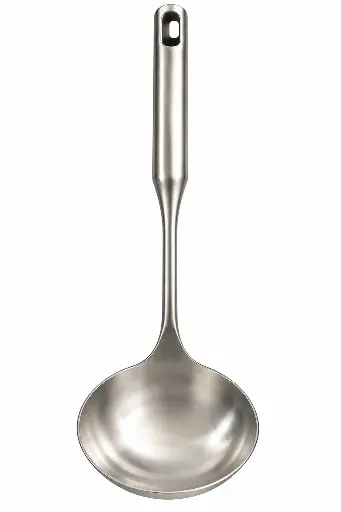 [RHD9870] Soup Ladle 36cm Round Handle Matt Stainless Steel - FCX-13