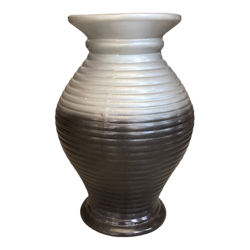 [RHD5752] Vase AC 58cm (58x29cm) Belly Reeded Collection - Metallic