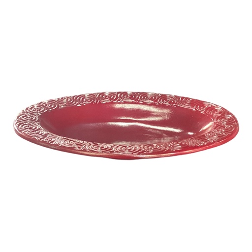 [HD2525] Server AC 44x29cm Oval Swirl Embossed Server - Base