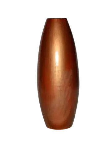 [HD2568] Vase AC 54cm (54x10cm) Belly Plain - Metallic