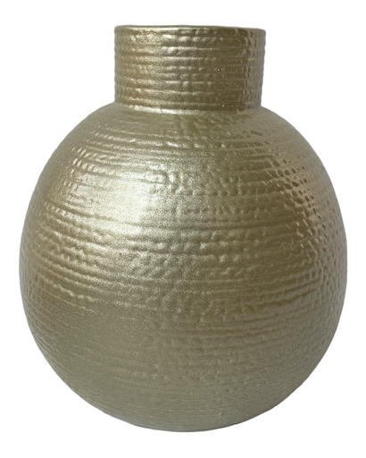 [HD2642] Vase AC 34cm (34x20cm) Textured - Metallic