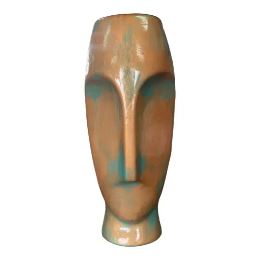 [HD2718] Vase AC 43cm Portrait Man-Metallic