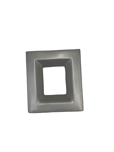 [HD2828] Vase AC 26cm (26x23cm) Square 1 Hole - Metallic