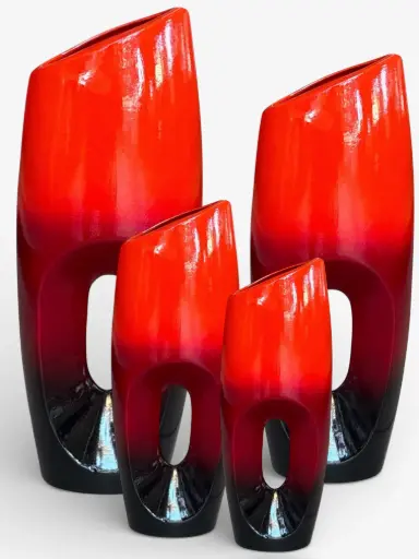 [HD2833] Vase AC 105x28x21cm Shakira-Base