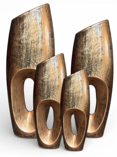 [HD2838] Vase AC 63cm Shakira-Metallic