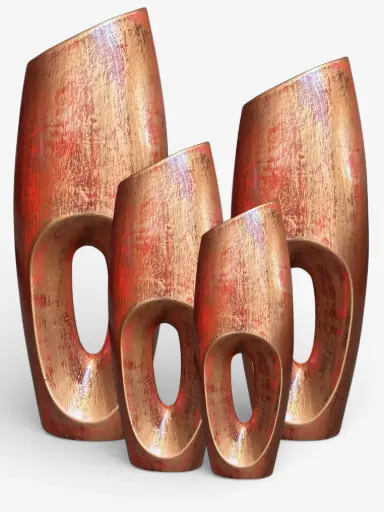 [HD2840] Vase AC 44cm Shakira-Metallic