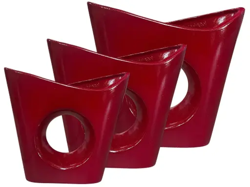 [HD2906] Vase AC 25cm (25x29x11cm) Boat 1 Hole - Base