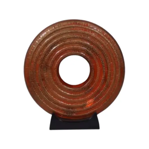 [HD2933] Décor Ornament AC 27cm (27X33X14cm) Ricardo 1-Hole On Stand - Metallic