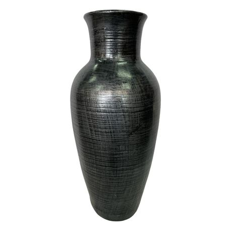 [HD2944] Vase AC 70cm (70x19cm) Belle Grooved XL - Metallic