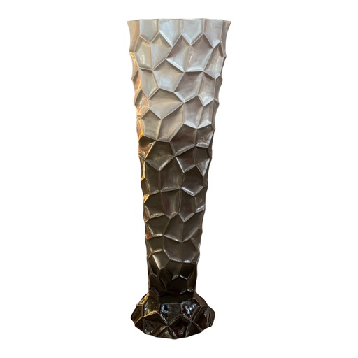 [HD2969] Vase AC 120cm (120x37x26cm) Louis Hammered - Metallic