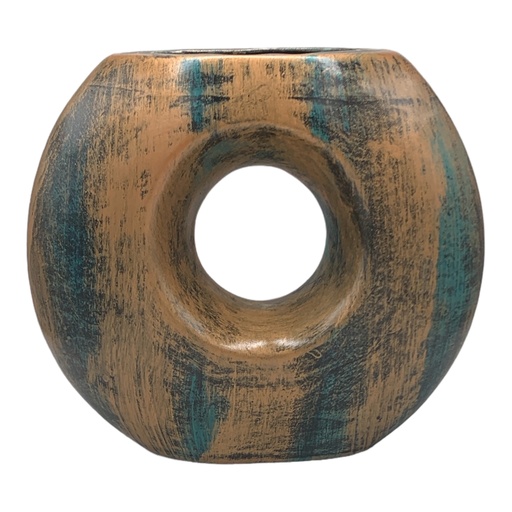 [HD2987] Vase AC 25cm (25x29x9cm) Rumi 1 Hole - Mettalic