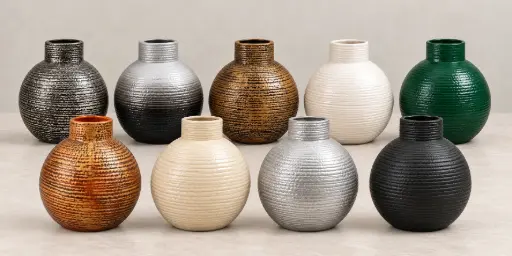 [HD3003] Vase AC 24cm (24x17cm) Textured Vase - Base