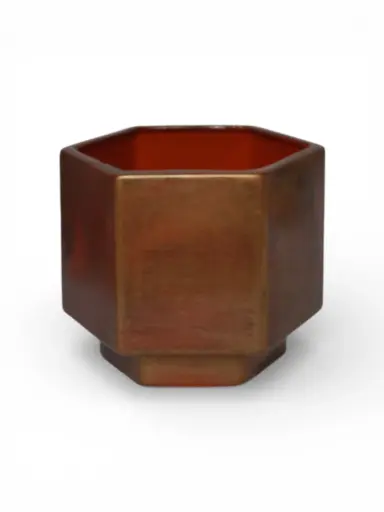 [HD3018] Planter AC 20cm (20x20x19cm) Hexagonal Planter Small - Metallic