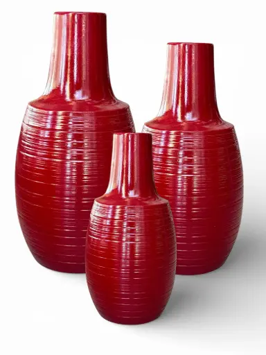 [HD3055] Vase AC 70x29cm Denali Grooved-Base