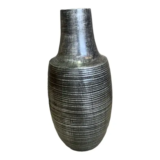 [RHD8532] Vase AC 70x29cm Denali Grooved-Metallic