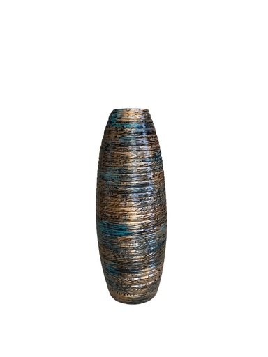 [HD3060] Vase AC 56cm (56x10cm) Belly Grooved - Metallic