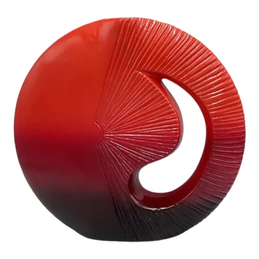 [HD3063] Vase AC 34cm (34x37x6.5cm) Elna Round Medium - Base