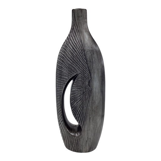[HD3068] Vase AC 48cm (48x19x8cm) Elna Jar Tall - Metallic