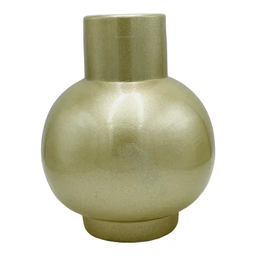 [HD3143] Vase AC 24cm (24x15cm) Bulb Vase - Metallic