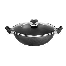 [P190] Wok 36cm Non-Stick Sonnex Glass Lid 50052