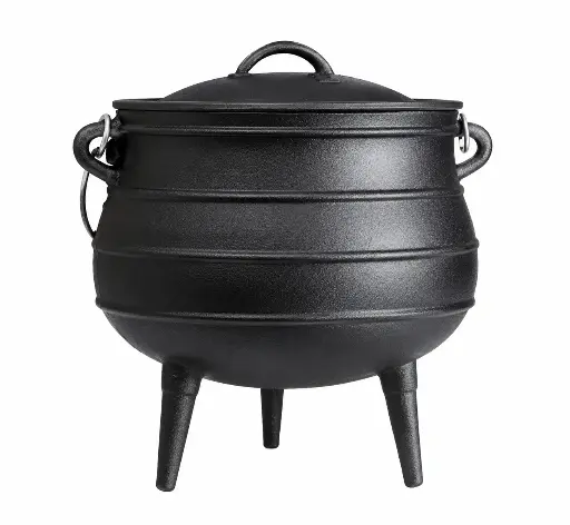 [P711] Potjie Pot 3-Leg Cast Iron Black - No.4