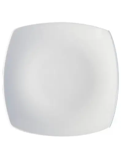 [D1066] Plate 23x23cm Entrée Square Porcelain - Continental