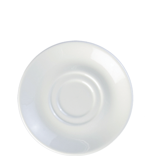 [D1074] Saucer 12cm Double Well Porcelain Blanco - Continental