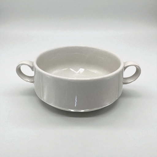 [D1138] Bowl 11x5.5cm 280ml Stack With Handles Blanco - Continental 