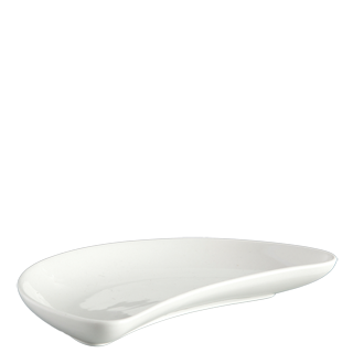 [D1175] Crescent Salad Plate 20cm Porcelain - Continental