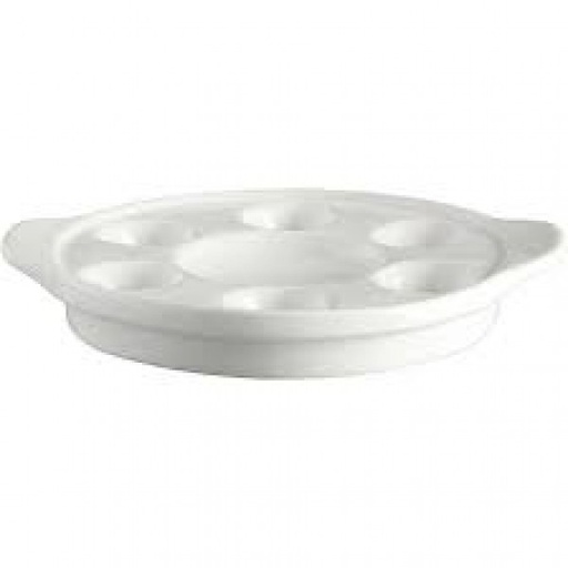 [D2085] Snail Dish 17cm 6-Well Blanco - Continental