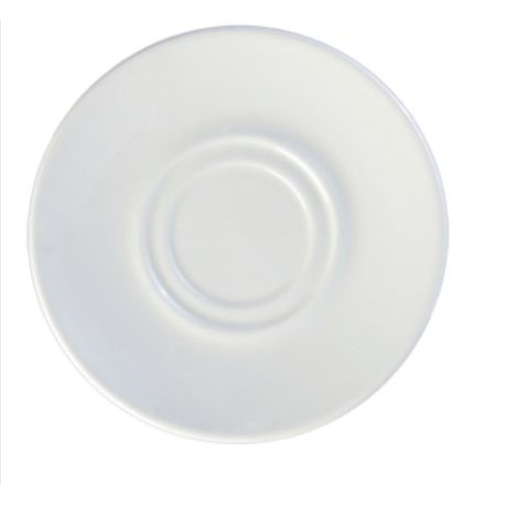 [D51] Saucer 15cm Double Well Porcelain Blanco - Continental