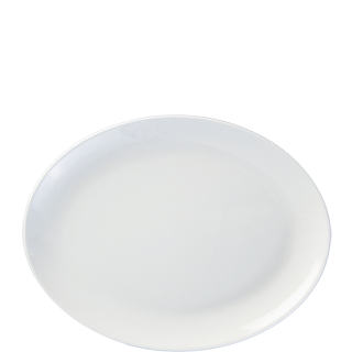 [D712] Platter 23x17.5cm Oval Coupe Blanco - Continental