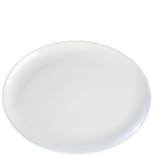 [D713] Platter 25x20cm Oval Coupe Blanco - Continental