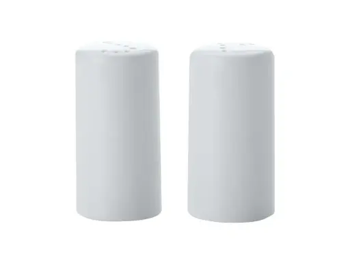 [D158] Salt & Pepper Set 2pc White Basics Cylindrical - Maxwell & Williams AA1125