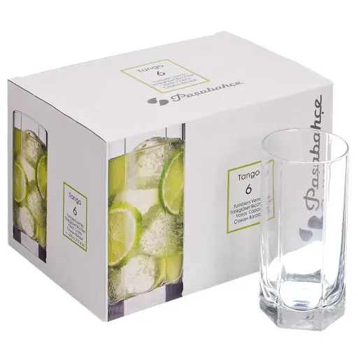 [GL1456] Tumbler Hiball 6pc Set 290ml Glass - Valse 42942