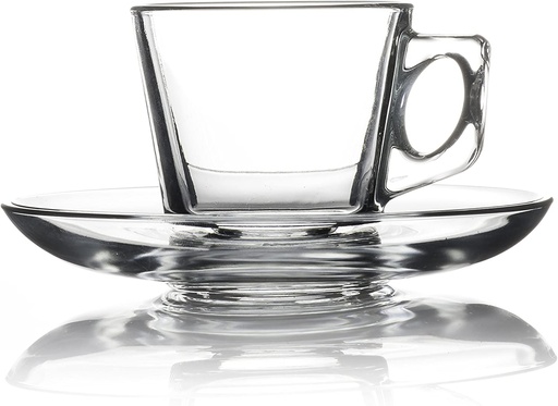 [GL1523] Cup & Saucer Set 12pc 80ml Espresso Vela - 97301