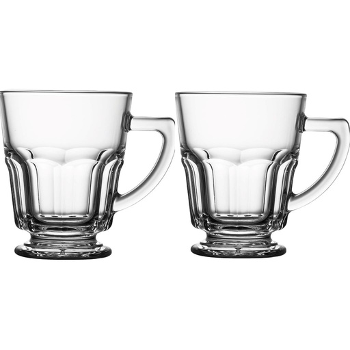 [GL1853] Mug 2pc 270ml With Handles -Casablanca 55202