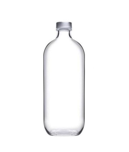 [GL1870] Water Bottle 500ml Glass With Stainless Steel Lid - Iconic 80355