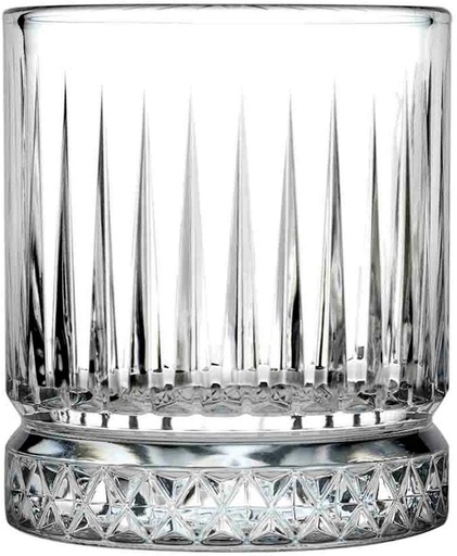 [GL1882] Whisky Glass 4pc Set 210ml Cut Glass - Elysia 520014