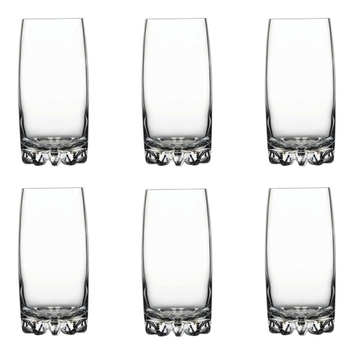 [GL1959] Tumbler Hiball 6pc Set 385ml Glass - Sylvana 42812