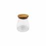 [ST191] Canister 12X10Cm With Metal Lid Borosilicate Glass
