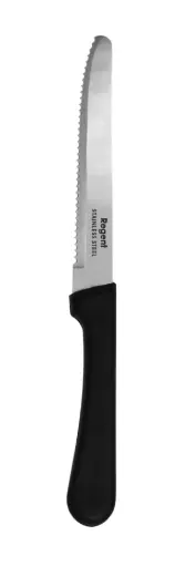 [CT100] Steak Knife 12Cm Round Tip Black Handle 21322
