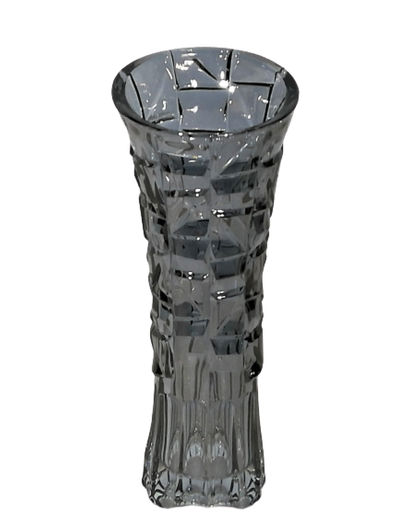 [GL1705] Glass Vase 28.5cm Diamond Slanted - Rvt384