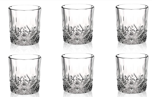 [GL1904] Tumbler 225Ml 6Pc Cut-Glass Whisky-Rvt625