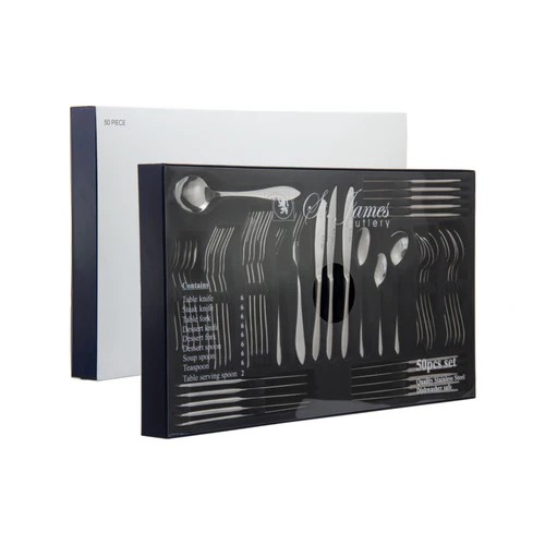 [CT858] Cutlery Set 50pc Kensignton Stainless Steel - St.James 13090